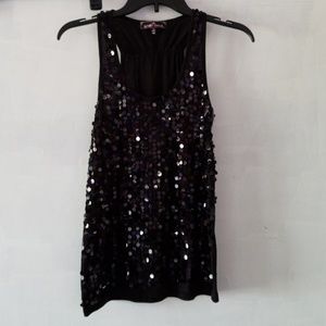 Black Sequin tank top